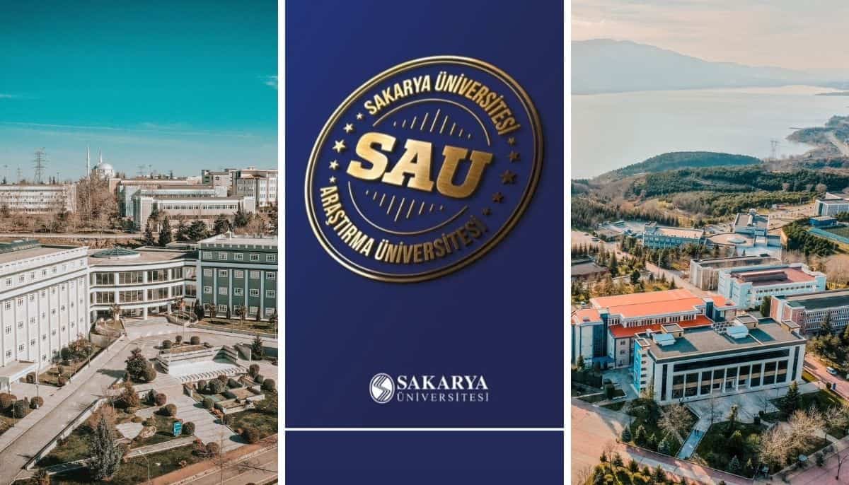 Geniş Sakarya Üniversitesi kampüsü manzarası ve eğitim binaları.