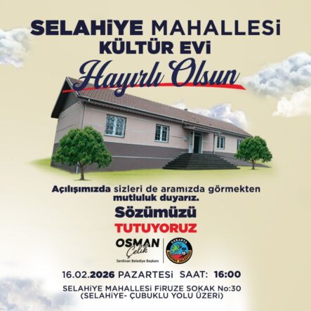 Selahiye Kültür Evi, Serdivan’da Toplumsal Yaşama Yeni Bir Soluk Getiriyor